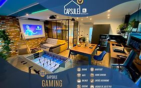 Capsule Gaming Balneo & Billard & Babyfoot & Sauna 2 Chambres